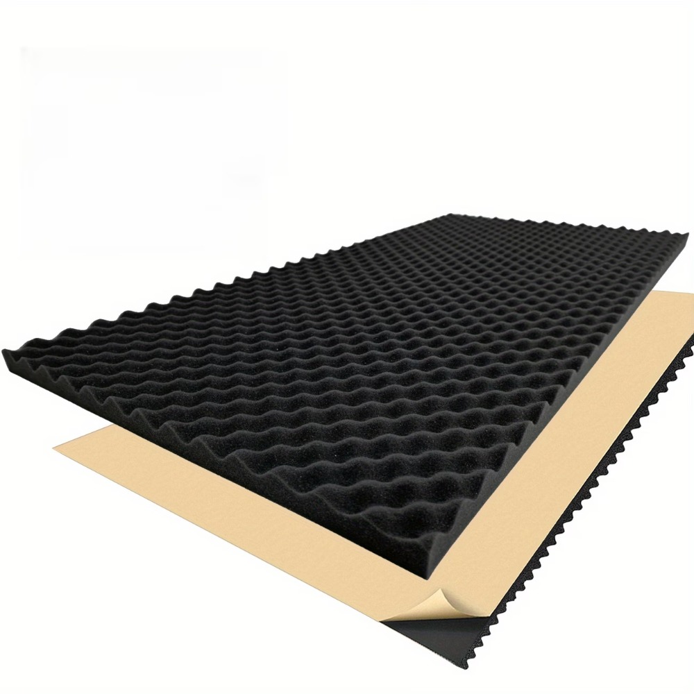 Sound Dampening Foam - 1 Roll 2cm-50x100cm Self-Adhesive Black Soundproof