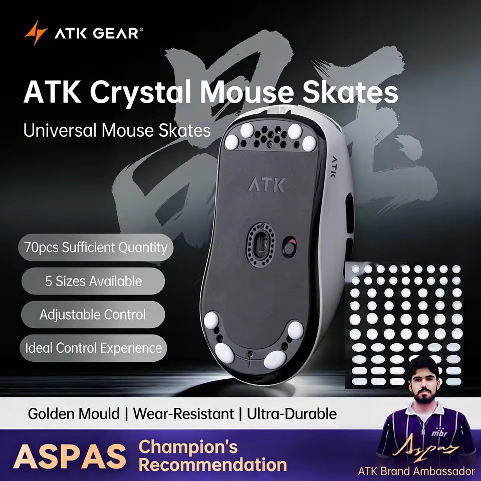 Esports Gaming Pcs - ATK Crystal Jade Mouse Skates 100%