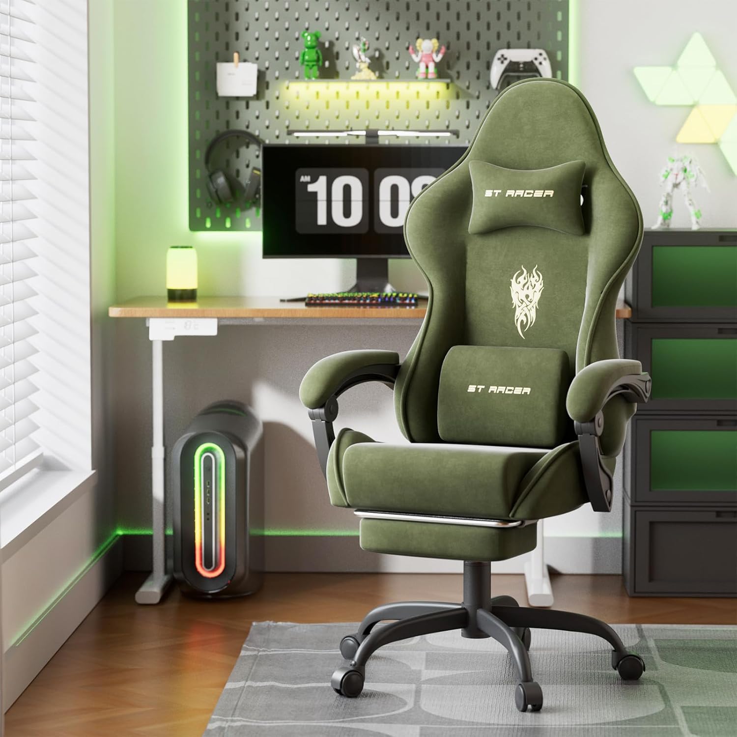 Velvet Fabric Gaming Chair, Hi - Gaming & Esports District review and price