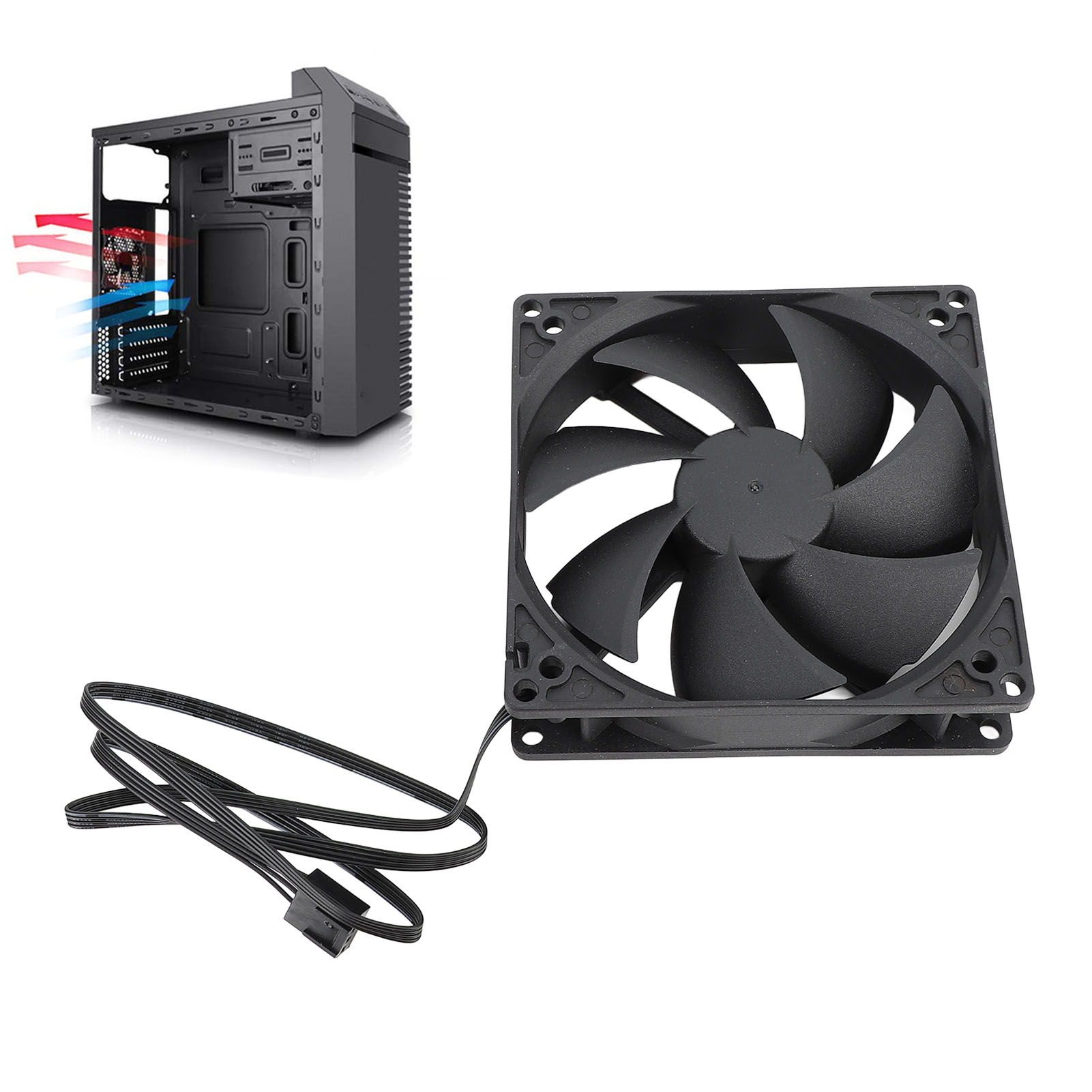 100mm PC PWM Case Fan 100mm Du - Esports Gaming Fan review and price