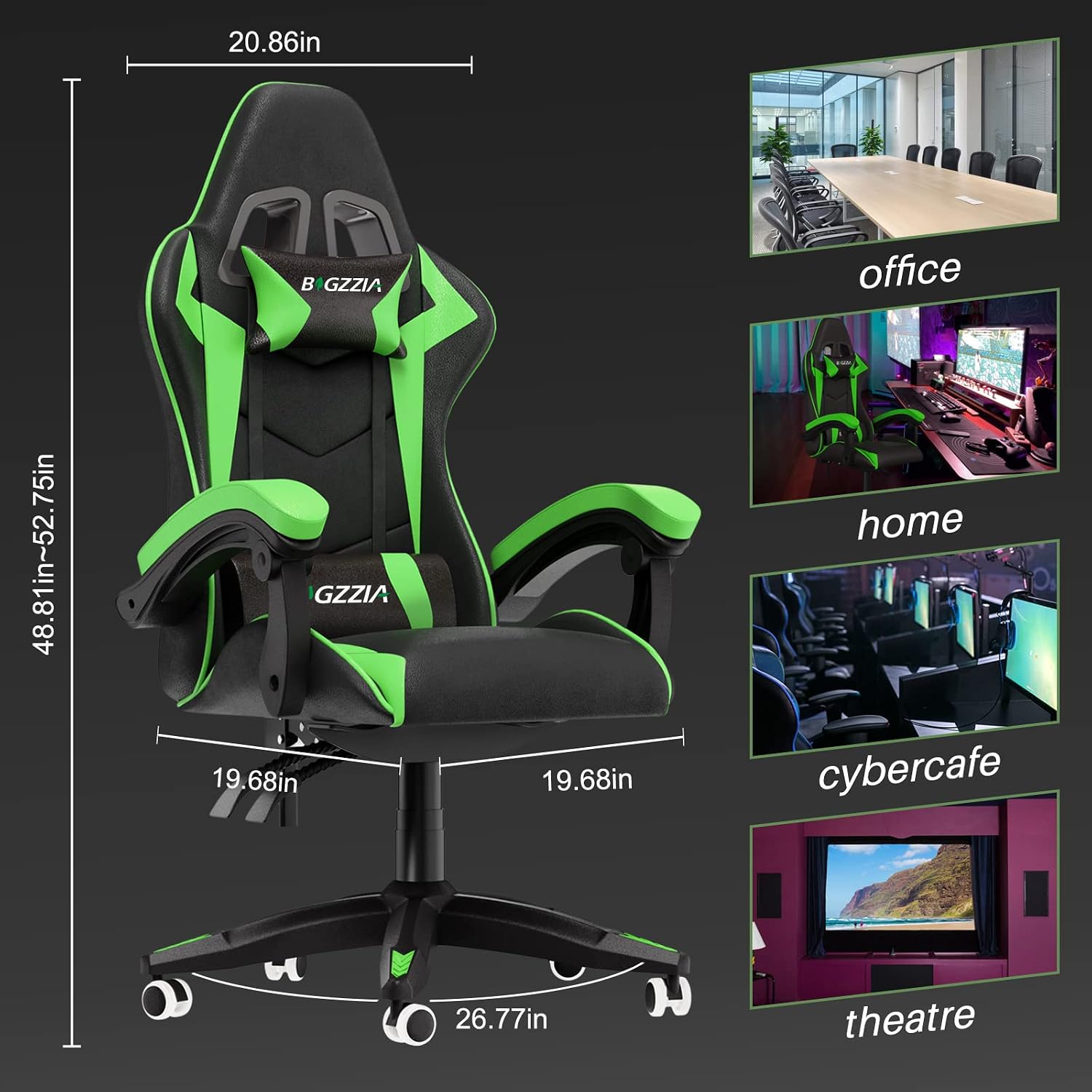Ergonomic Gaming Chair PU Leat - Gaming & Esports District review and price