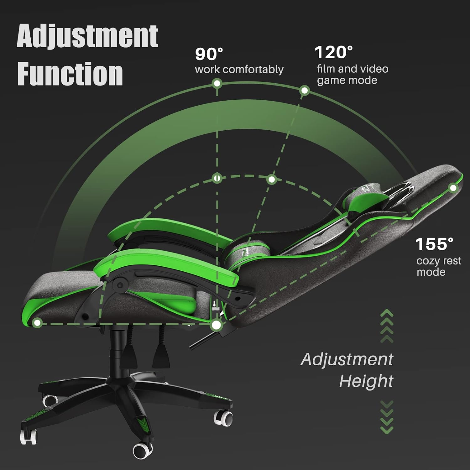 Ergonomic Gaming Chair PU Leat - Gaming & Esports District review and price