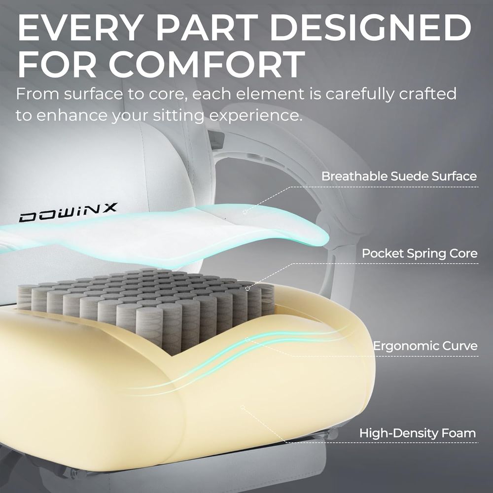 Ergonomic High-Back Suede Gami - Gaming & Esports District review and price
