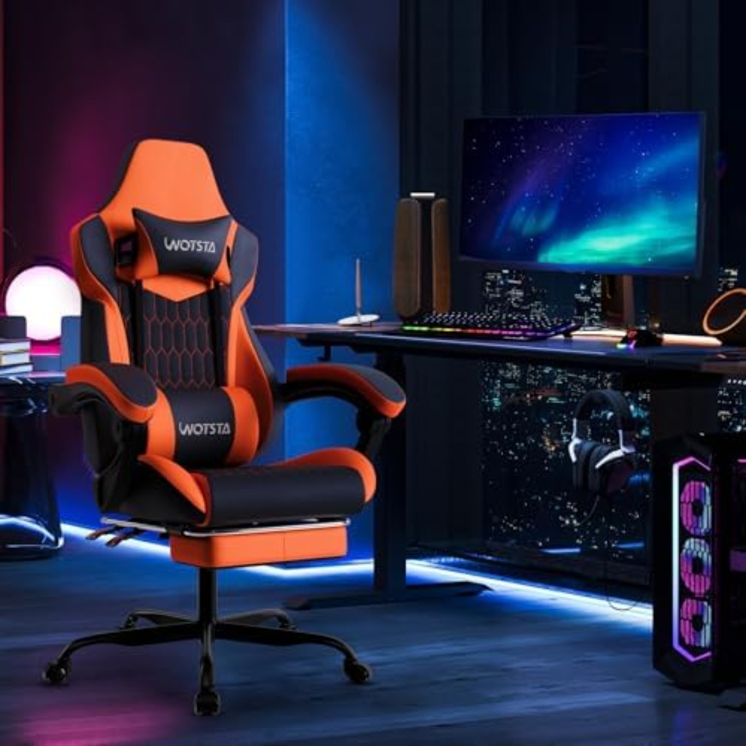 Gaming Chair with Footrest, Hi - Gaming & Esports District review and price